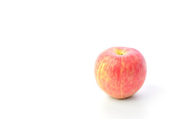 Red apple on white background