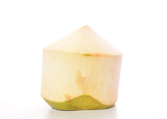 Fresh Coconut on white backgroud