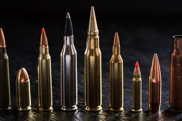 Number of large-caliber ammunition - obrazy, fototapety, plakaty