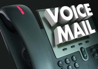 Voice Mail 3d Words Telephone Recorded Message