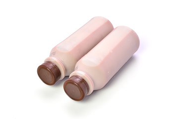 Chocolate milk isolated white background