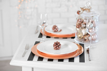 Beautiful Christmas table setting