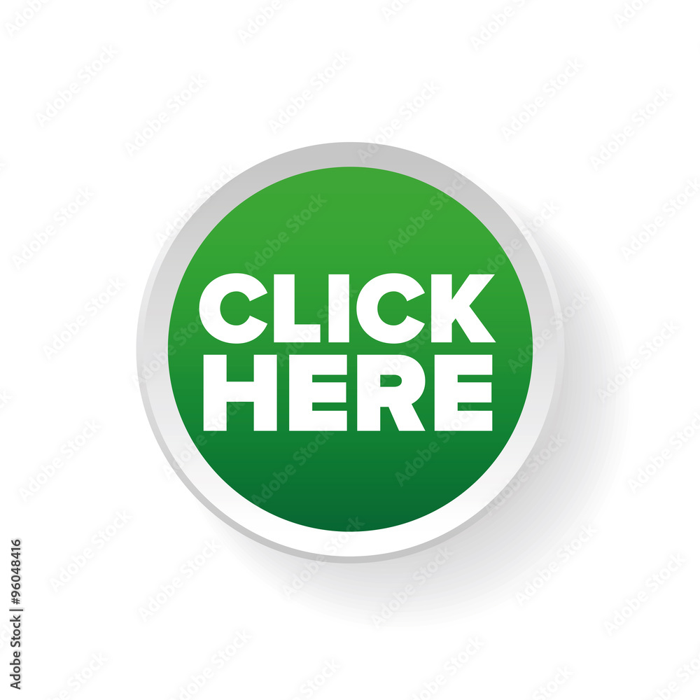 Poster click here button vector