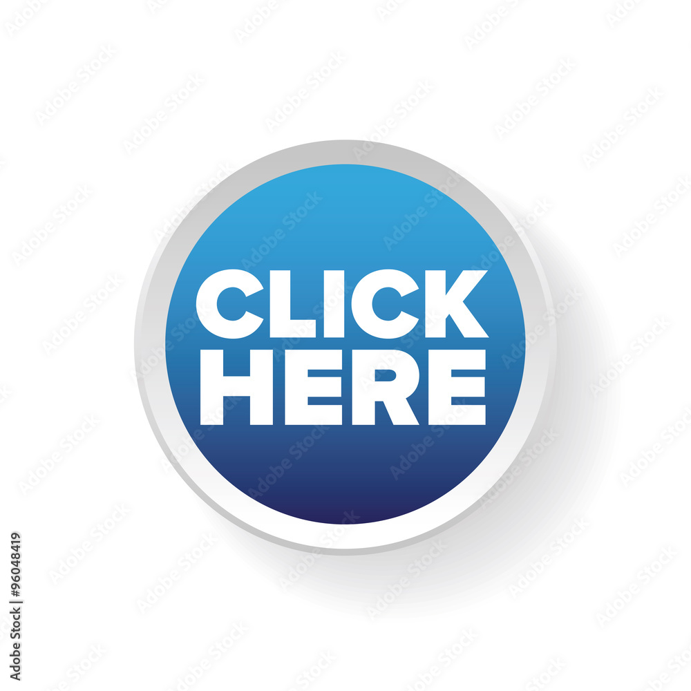 Poster click here button vector
