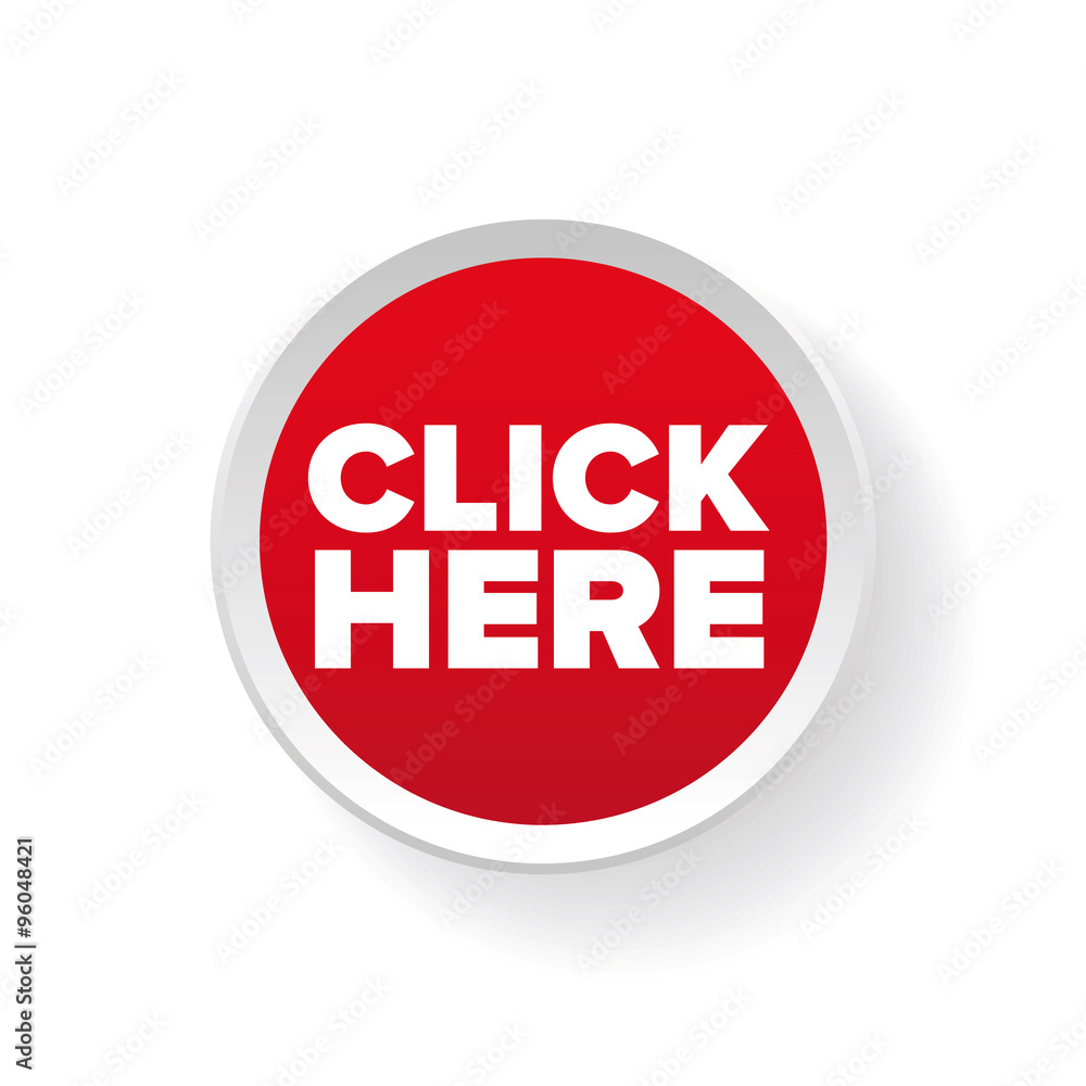 Poster click here button vector