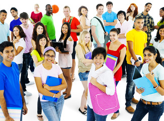 Fototapeta premium Students College Highschool People Youth Culture Concept
