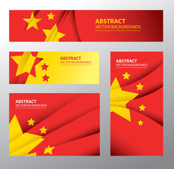 Obraz premium Abstract China Flag, Chinese Colors (Vector Art)