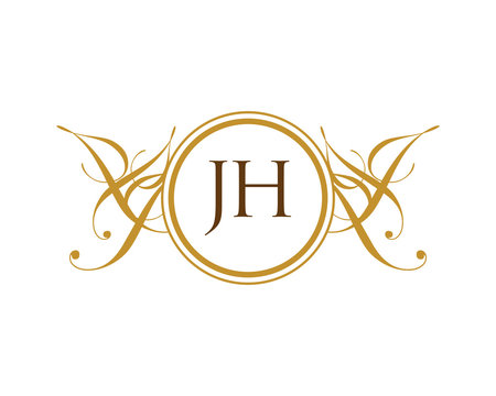 JH Luxury Ornament Initial Logo
