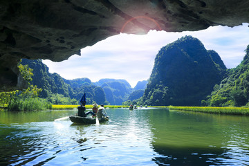 travel by boat in Vietnam