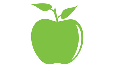 Vector green apple symbol illustration