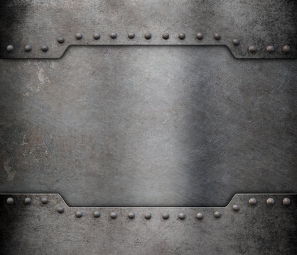 metal armour plate frame background