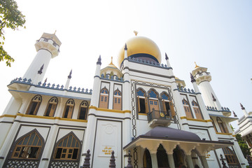The entrance to the sultan mosque in Singapore