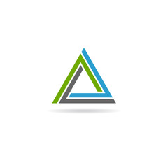 Triangle loop logo icon design.