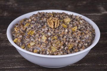 Bowl with kutia - traditional Christmas sweet meal in Ukraine, Belarus and Russia