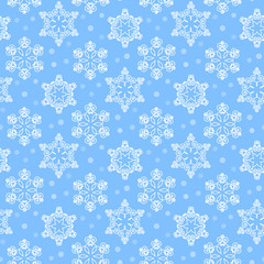 Seamless pattern with snowflakes