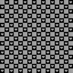 black & silver hearts pattern seamless, texture background