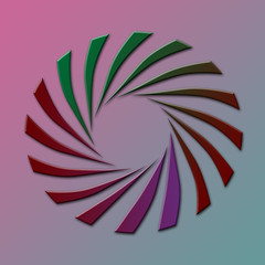 Fototapeta na wymiar Colorful Wheel design abstract