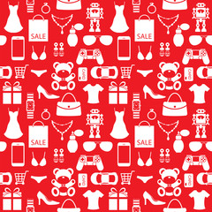 Shoppingand sale accessories background, pattern