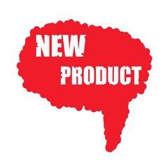 New product white stamp text on blood drops red Speech bubbles