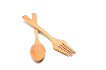 Wooden Spoon isolated on white background