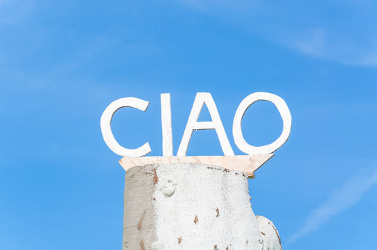 Schriftzug Ciao