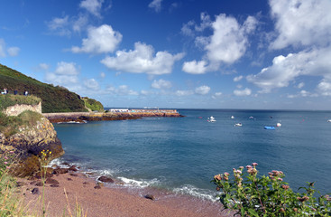 Obraz premium Bouley Bay on north coast of Jersey