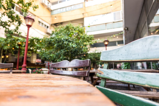 Urban table and benches