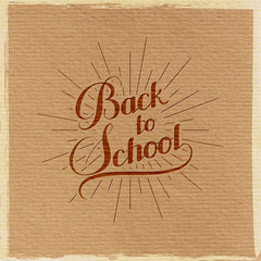 education illustration of Back To School retro label 