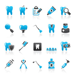 dental medicine and tools icons  - Vector Icon set