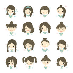 Cute girl smiling, sketch for your design