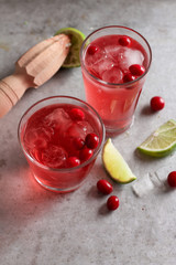 Drink with cranberry
