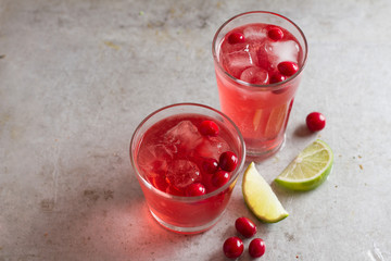 Drink with cranberry
