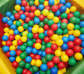 Fototapeta na wymiar Multicolored plastic balls