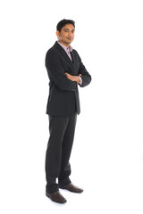 india male with coat side view