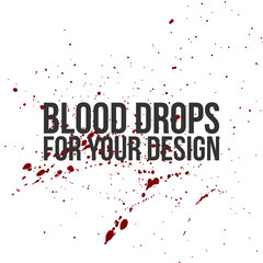 Obraz premium Blood Drops Texture. Vector Splatter Background