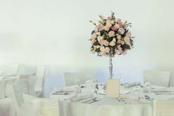 Beautiful decoration on wedding table