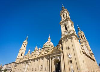 Fototapeta na wymiar El Pilar basilica wide angle