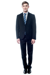 Ambitious classy corporate over white