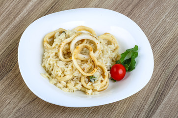 Squid risotto