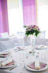 Wedding decoration with flowers
