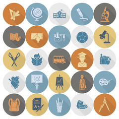 Fototapeta premium School and Education Icons