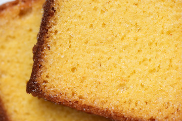 crispy baked bread with butter and sugar