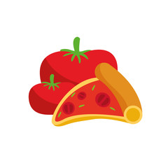 piece of tasty pizza Vector