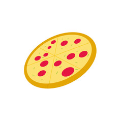 piece of tasty pizza Vector