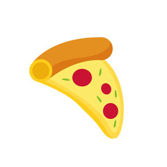 piece of tasty pizza Vector