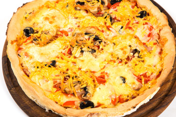 pizza isolated in studio