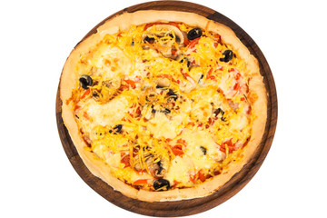 pizza isolated in studio