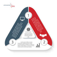 Infographic template in form triangle