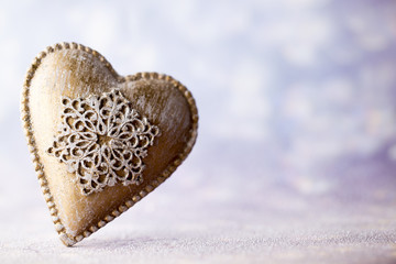 Christmas decoration with fir branches on the wood background.
