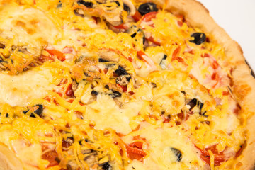 pizza isolated in studio